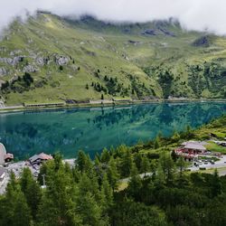 Scenic view of fedaia lake