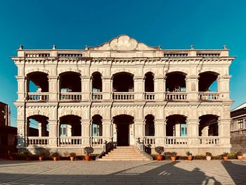 Low angle view of historical building