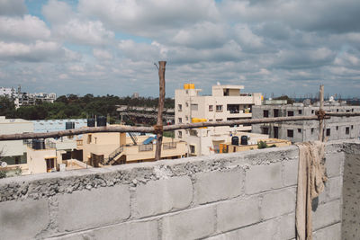 Buildings against sky in city