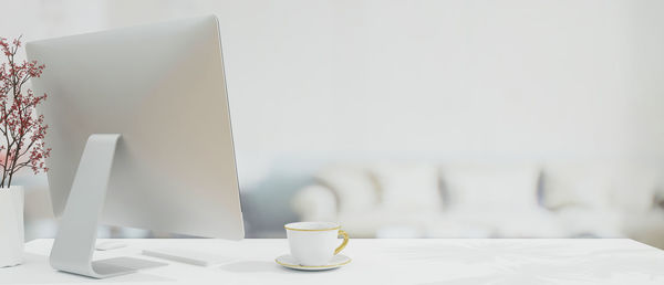 Coffee cup on table