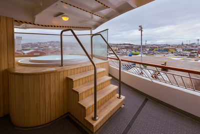 Scenic view of sea seen through window