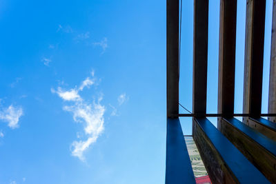 Low angle view of blue sky