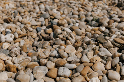 Full frame shot of pebbles