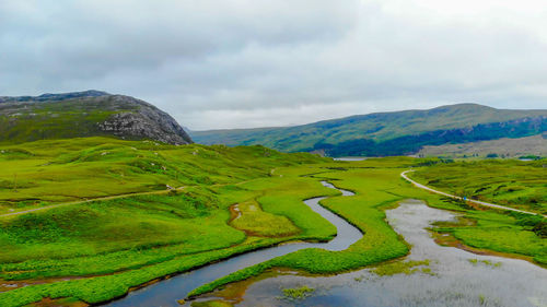 Scenic view of landscape against sky