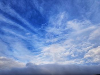 Low angle view of clouds in sky