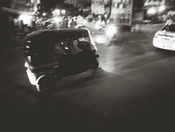 Close-up of man in car