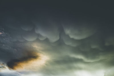 Low angle view of storm clouds in sky