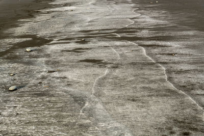 Full frame shot of wet sand