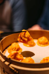 Close-up of dumplings in bowl