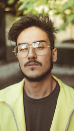 Portrait of young man wearing sunglasses