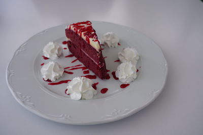 Close-up of cake in plate