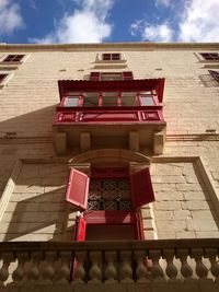 Low angle view of building against sky