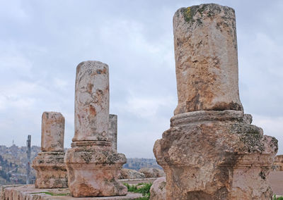 Low angle view of historical building against sky