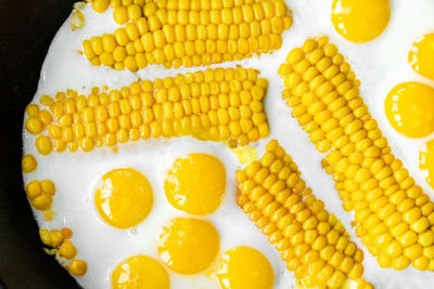 High angle view of food on table