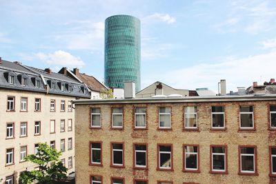 Low angle view of buildings against sky