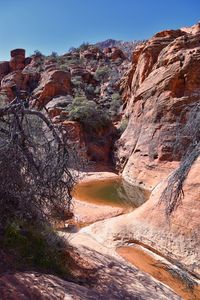 Scenic view of rock formations