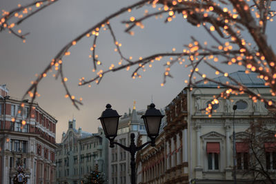 Residential district against sky