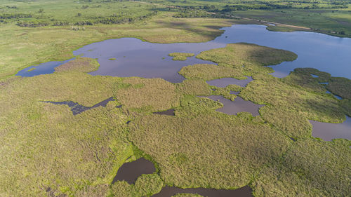 High angle view of sea