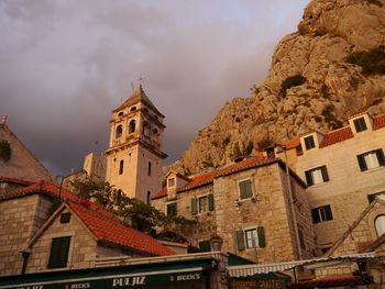 Low angle view of buildings against sky