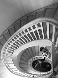 Directly above shot of staircase in building