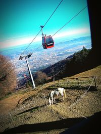 View of train against sky