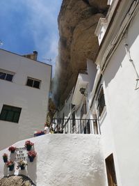 Low angle view of buildings in town