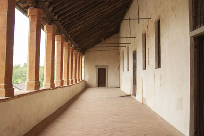 Empty corridor of building