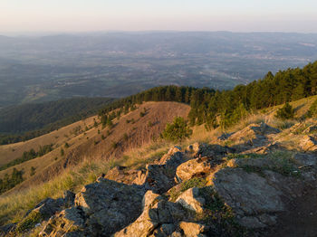 High angle view of landscape against sky