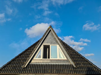 Low angle view of building against sky