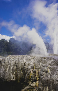 Scenic view of mountain against sky