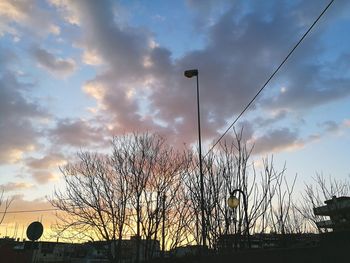 Low angle view of dramatic sky during sunset