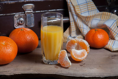 Close-up of orange fruits on table