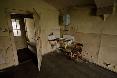 Interior of abandoned house