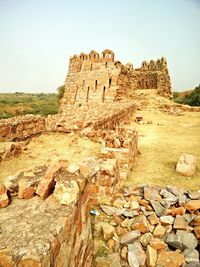 Rock formations on hill