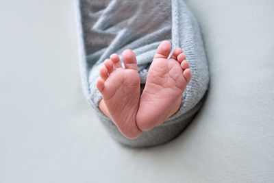 Close-up of baby feet