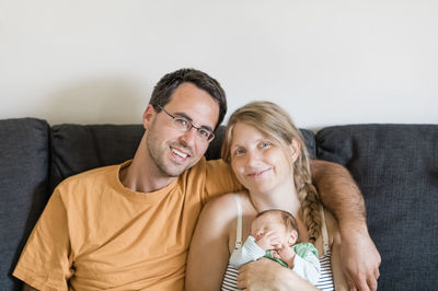 Portrait of a smiling young couple