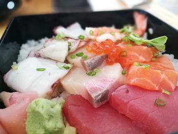 Close-up of sushi on plate