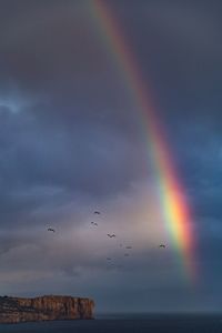 Scenic view of rainbow in sky
