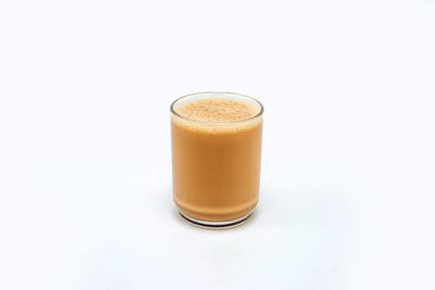 Close-up of coffee against white background