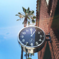 Low angle view of clock