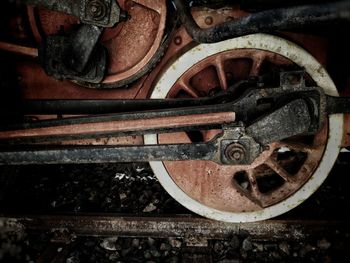 Close-up of abandoned metal