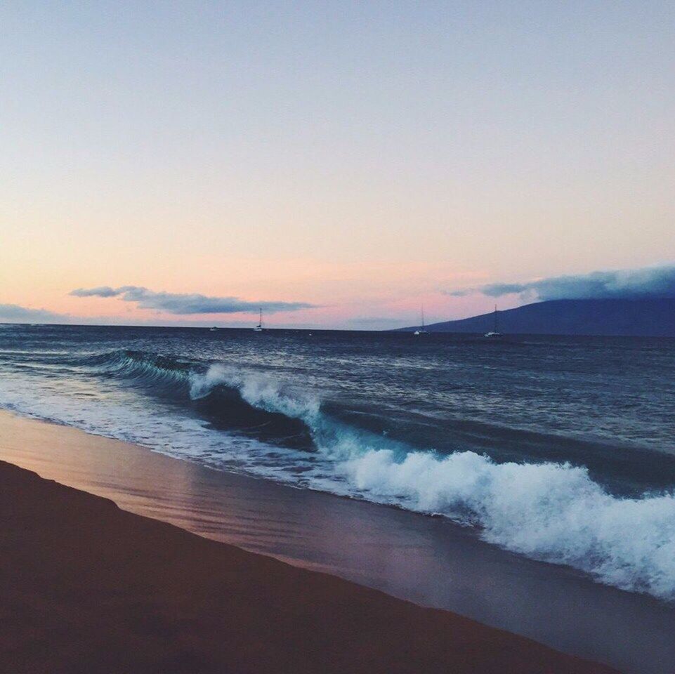 SCENIC VIEW OF SEA DURING SUNSET