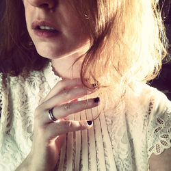 Close-up portrait of a young woman