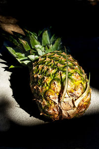 Close-up of fruit against black background