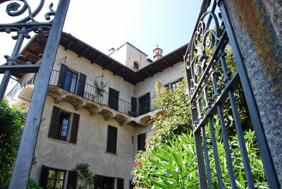 Low angle view of building against clear sky