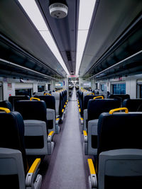 Interior of bus