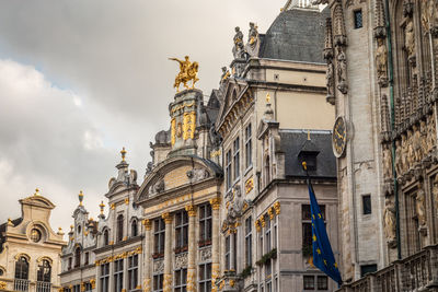 Low angle view of buildings against sky