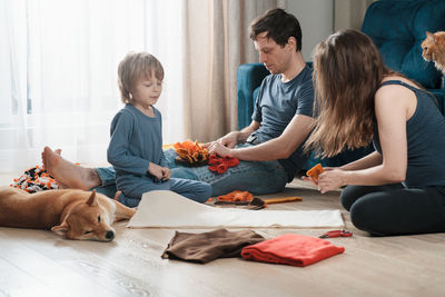 Group of people at home