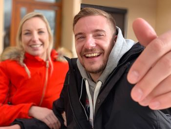 Portrait of a smiling young couple