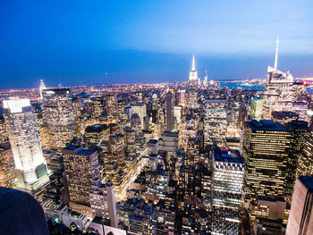 High angle view of new york city